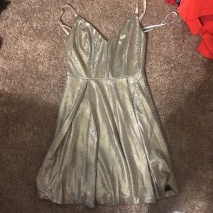 Sliver/gold homecoming dresses